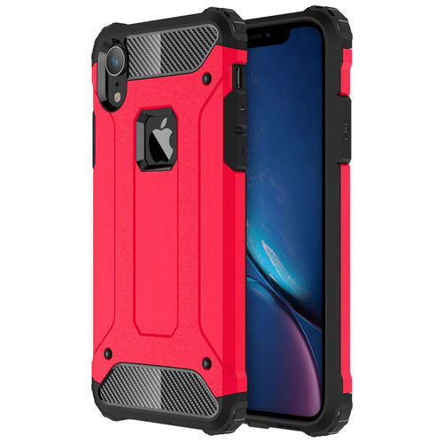Military Defender Tough Shockproof Case for Apple iPhone XR - Red